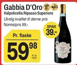 ABC Lavpris Gabbia D'Oro Valpolicella Ripasso Superiore tilbud