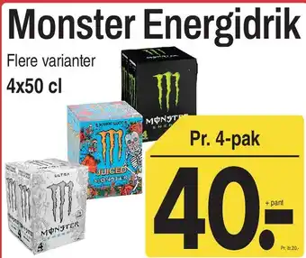 ABC Lavpris Monster Energidrik tilbud