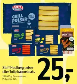 Føtex Steff Houlberg pølser eller Tulip baconsteaks tilbud