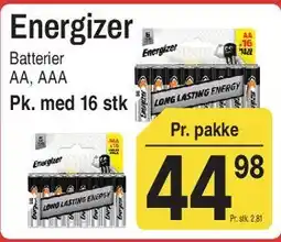 ABC Lavpris Energizer batterier tilbud