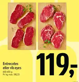 Føtex Entrecotes eller rib eyes tilbud
