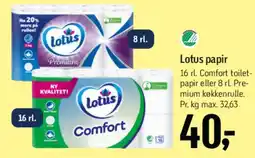 Føtex Lotus papir tilbud