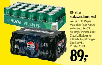 Føtex Øl- eller sodavandsmarked tilbud