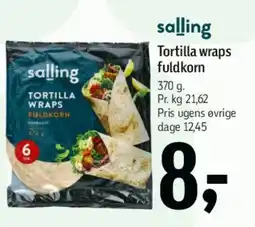 Føtex Tortilla wraps fuldkorn tilbud