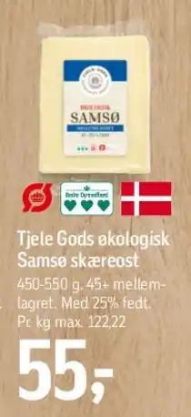 Føtex Tjele Gods økologisk Samsø skæreost tilbud