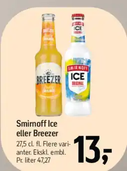 Føtex Smirnoff Ice eller Breezer tilbud