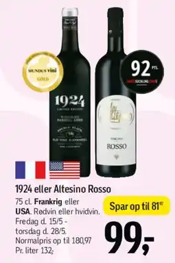 Føtex 1924 eller Altesino Rosso tilbud