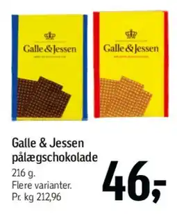 Føtex Galle & Jessen pålægschokolade tilbud