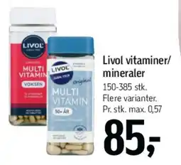 Føtex Livol vitaminer/mineraler tilbud