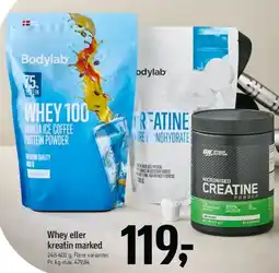Føtex Whey eller kreatin marked tilbud