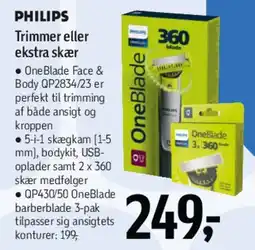 Føtex Philips OneBlade trimmer / ekstra skær tilbud