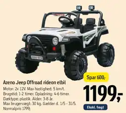 Føtex Azeno Jeep Offroad rideon elbil tilbud