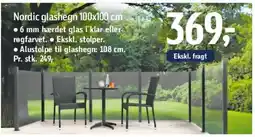 Føtex Nordic glashegn 100x100 cm tilbud