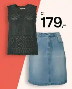 Føtex Vest eller denimnederdel tilbud
