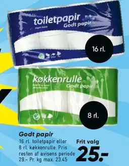Bilka Toiletpapir / Køkkenrulle tilbud