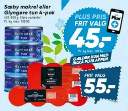 Bilka Sæby makrel / Glyngøre tun 4-pak tilbud