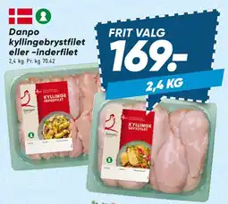 Bilka Danpo kyllingebrystfilet eller -inderfilet tilbud
