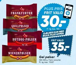 Bilka Pølser (flere varianter) tilbud