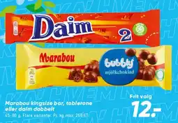 Bilka Marabou / Daim chokoladebarer tilbud