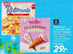 Bilka Ristorante pizza eller Naturli' Solbærdrøm tilbud