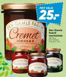 Bilka Den Gamle Fabrik marmelade (Cremet jordbær) tilbud