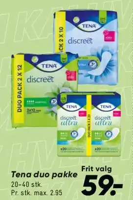 Bilka TENA duo pakke tilbud
