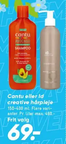 Bilka Cantu eller id creative hårpleje tilbud