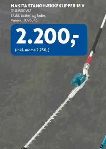 Davidsen Makita stanghækkeklipper 18 v tilbud