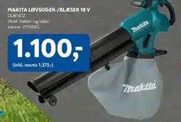 Davidsen Makita løvsuger-/blæser 18 v tilbud
