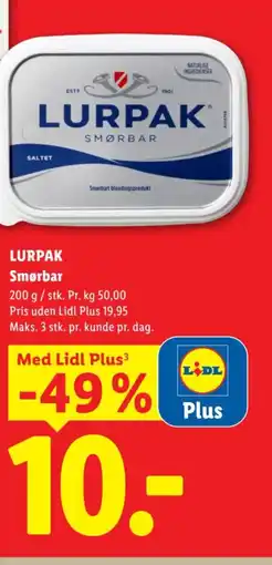 Lidl LURPAK Smørbar tilbud