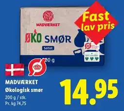 Lidl MADVÆRKET Økologisk smør tilbud