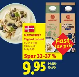 Lidl MADVÆRKET Yoghurt naturel tilbud