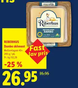 Lidl RIBERHUS Danbo skiveost tilbud