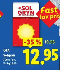 Lidl OTA Solgryn tilbud