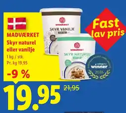 Lidl MADVÆRKET Skyr naturel eller vanilje tilbud