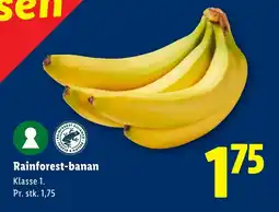 Lidl Rainforest-banan tilbud