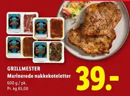 Lidl GRILLMESTER Marinerede nakkekoteletter tilbud