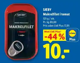 Lidl SÆBY Makrelfilet i tomat tilbud