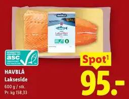 Lidl HAVBLÅ Lakseside tilbud