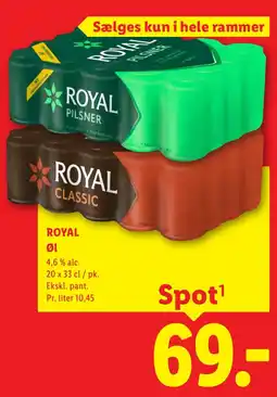 Lidl ROYAL Øl tilbud