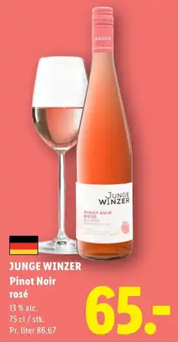 Lidl JUNGE WINZER Pinot Noir rosé tilbud