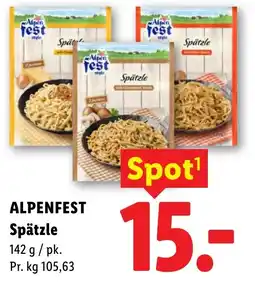 Lidl ALPENFEST Spätzle tilbud