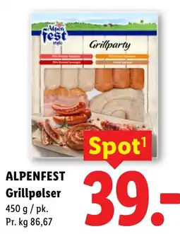 Lidl ALPENFEST Grillpølser tilbud