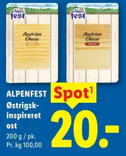 Lidl ALPENFEST Østrigsk- inspireret ost tilbud