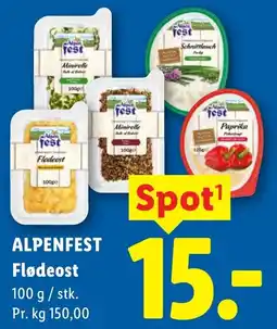 Lidl ALPENFEST Flødeost tilbud