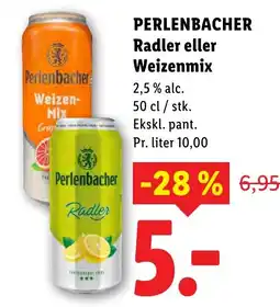 Lidl PERLENBACHER Radler eller Weizenmix tilbud