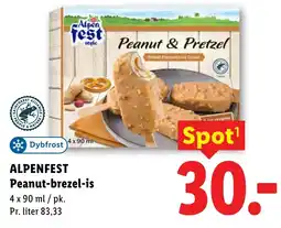 Lidl ALPENFEST Peanut-brezel-is tilbud