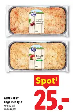 Lidl ALPENFEST Kage med fyld tilbud