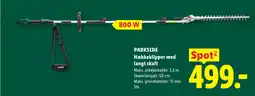 Lidl PARKSIDE Hækkeklipper med langt skaft tilbud