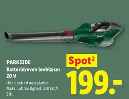 Lidl PARKSIDE Batteridreven løvblæser 20 V tilbud